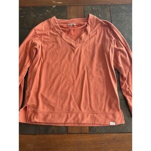 Orvis Women's Small V-Neck Pullover Modal Blend Layering Piece Closet Staple